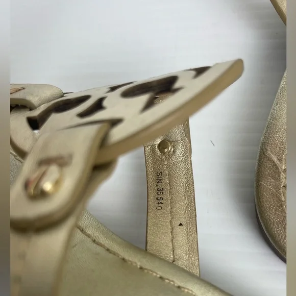 Tory Burch Miller Sandals Gold Women’s Size 6.5 - Picture 4 of 12